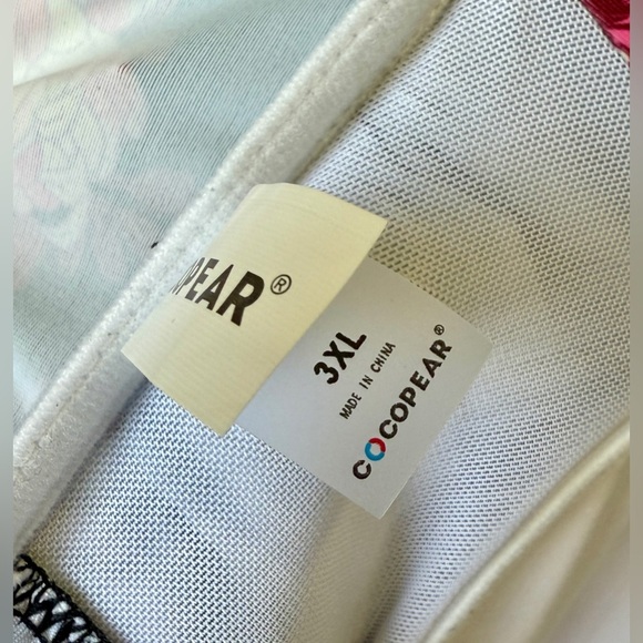 COCOPEAR Elegant Crossover One Piece Swimdress Floral Skirted Swimsuit Size 3XL - Picture 9 of 9